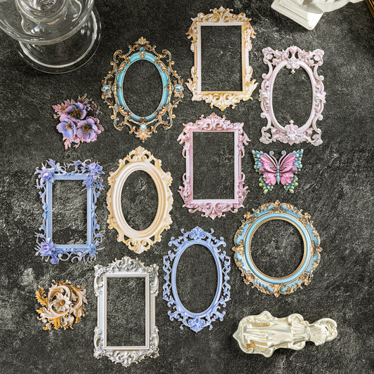 10 Pcs Flower and Frame Stickers HBMJ