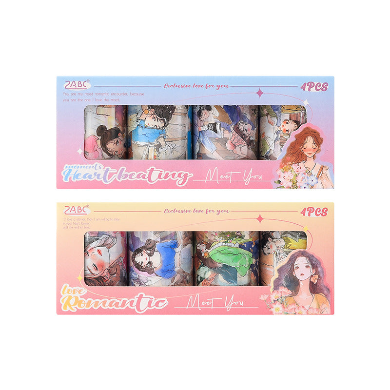 4 Rolls Fashion Girl PET Tapes Set WRSY