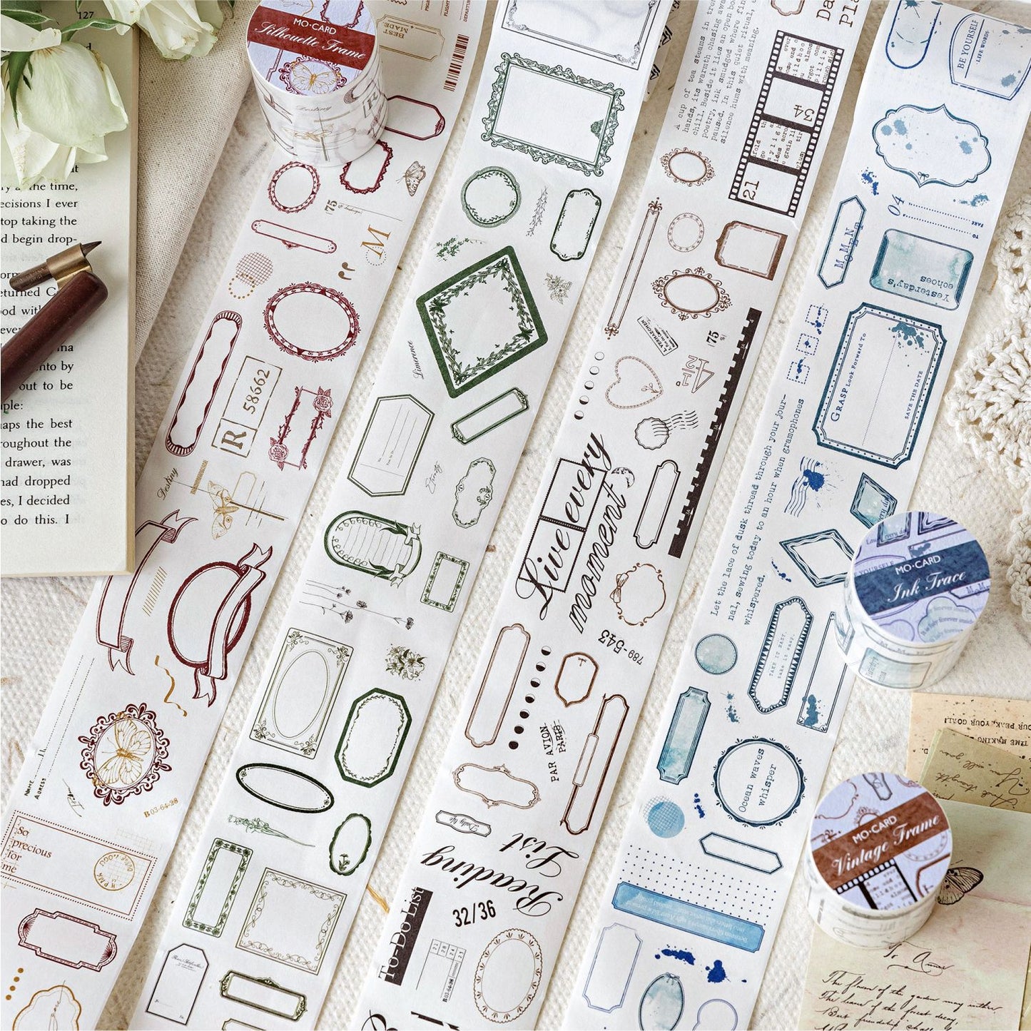 1 Roll Vintage Notepad Washi Stickers Tape SSBK
