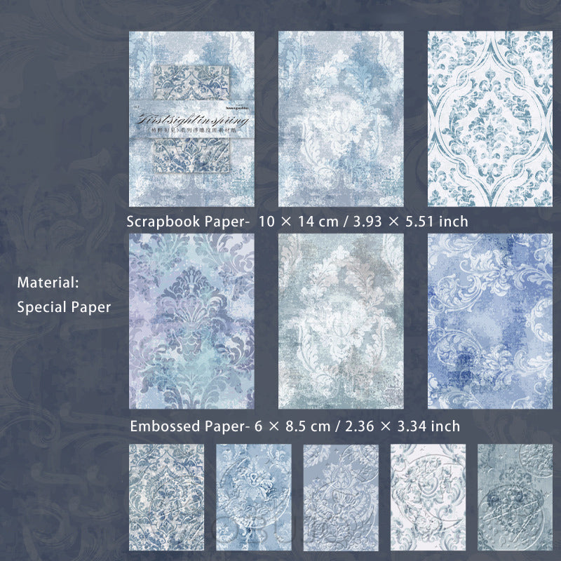 34 Sheets Embossed Paper and Scrapbook Paper CYCJ