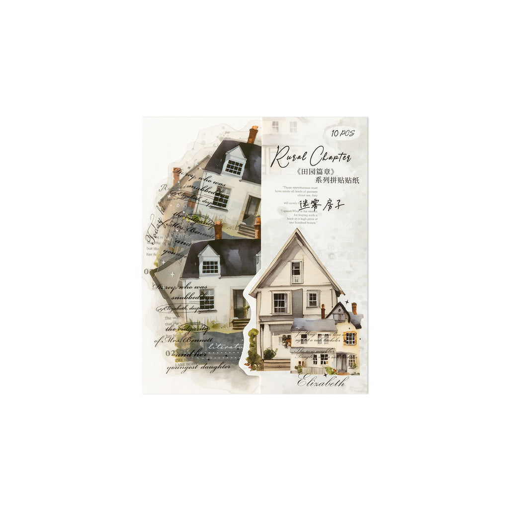 10 Pcs Flower Manor PET Stickers TYPZ