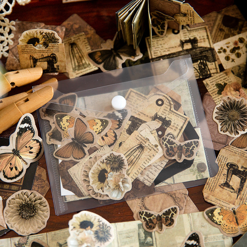 30 Pcs Vintage Junk Journal Supplies Kit XZSD