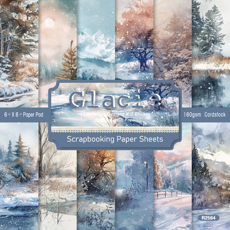6 inch Winter Forest Scrapbook Paper Pad SKP564