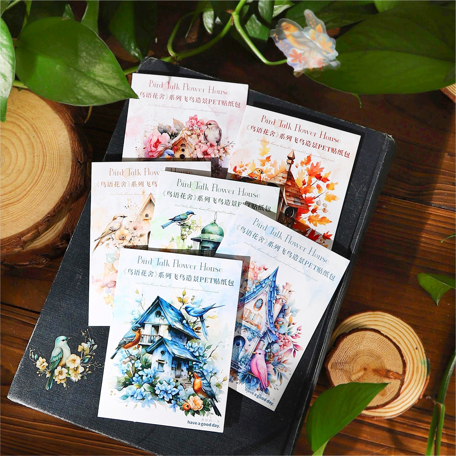 30 Pcs PET Bird Stickers NYHS