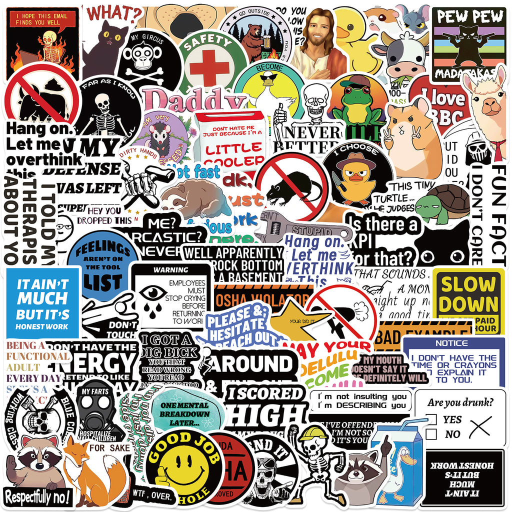 50PCS Funny Sarcastic Meme Vinyl Stickers FUN13