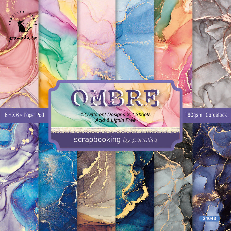 6 inch Ombre Scrapbook Paper Pad SKP043