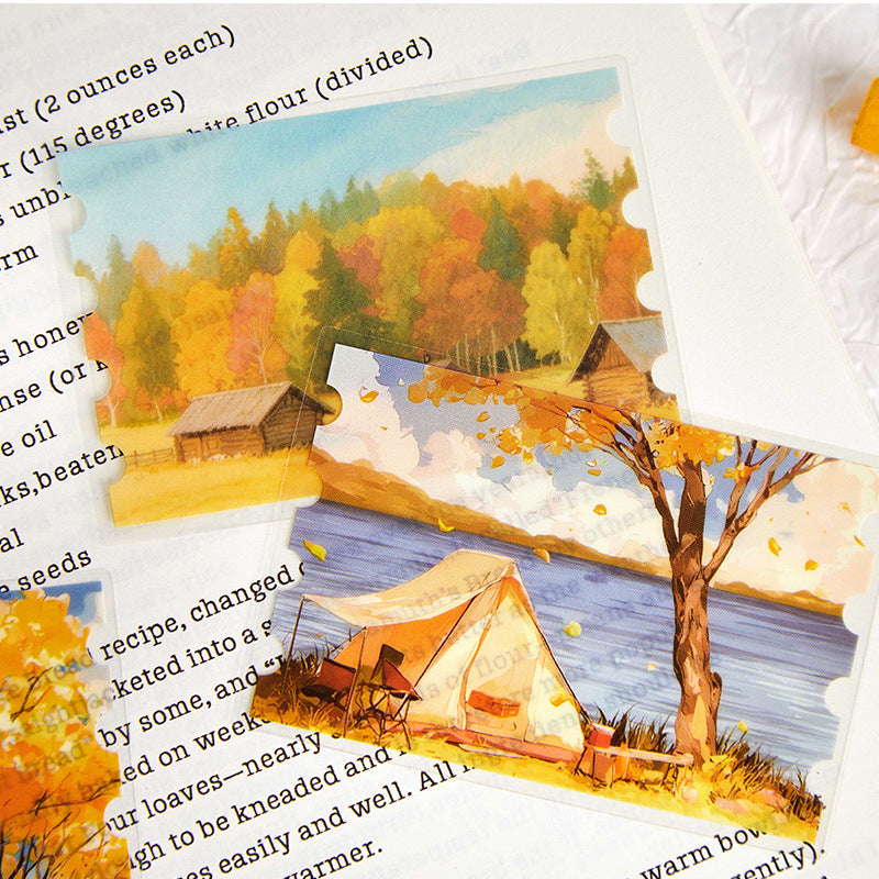 30 Pcs Seasonal Landscape PET Stickers FCHJ