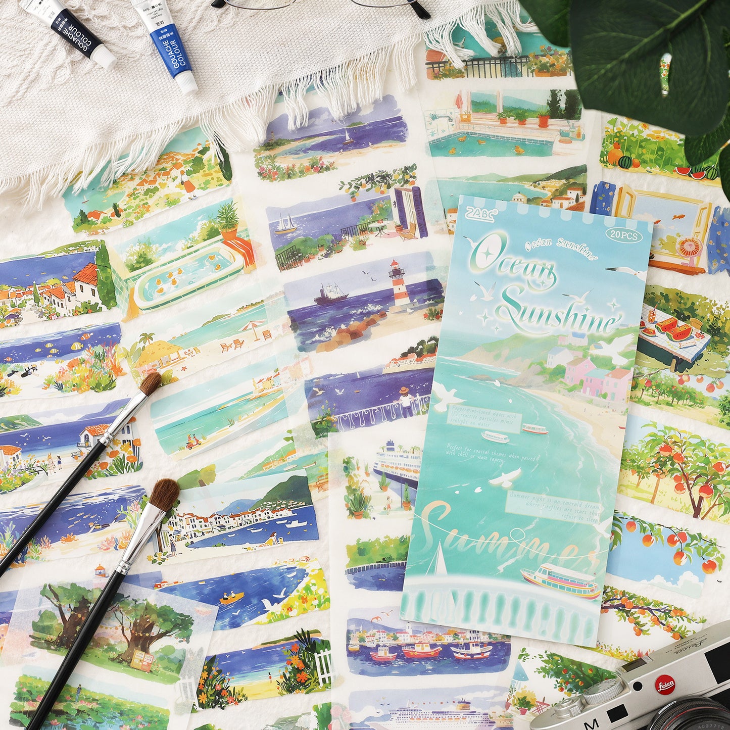 20 Sheets Seasonal Landscape Stickers Book SJZS