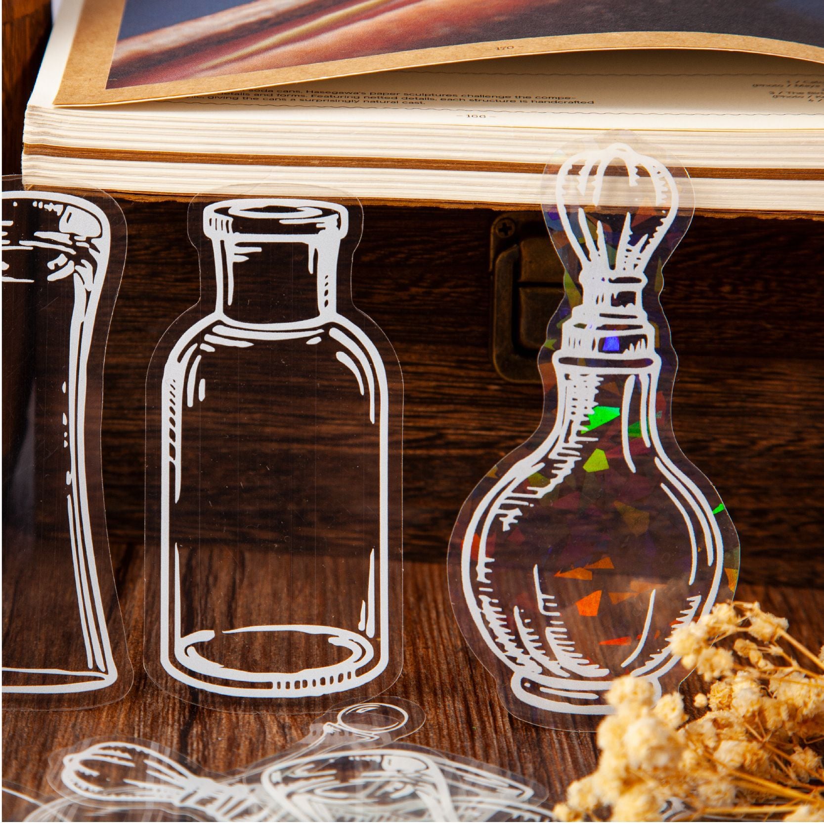 10 Pcs Bottle PET Stickers XYQM