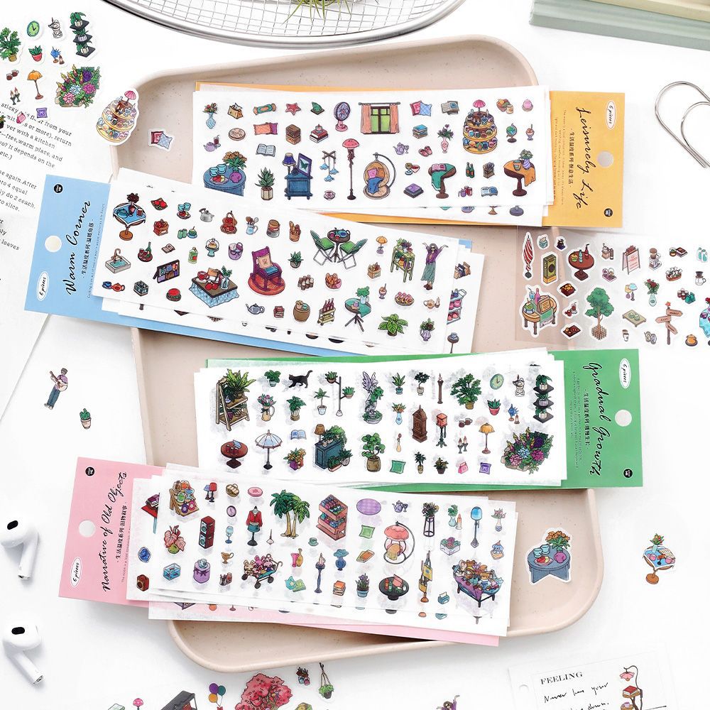 6 Pcs Life Style Planner Washi Stickers SHWD