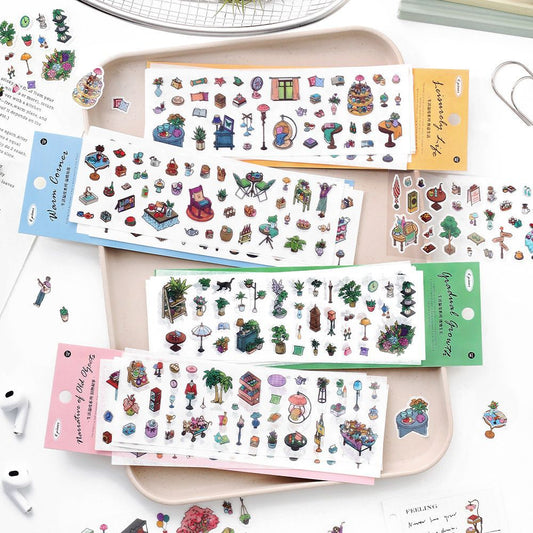 6 Pcs Life Style Planner Washi Stickers SHWD