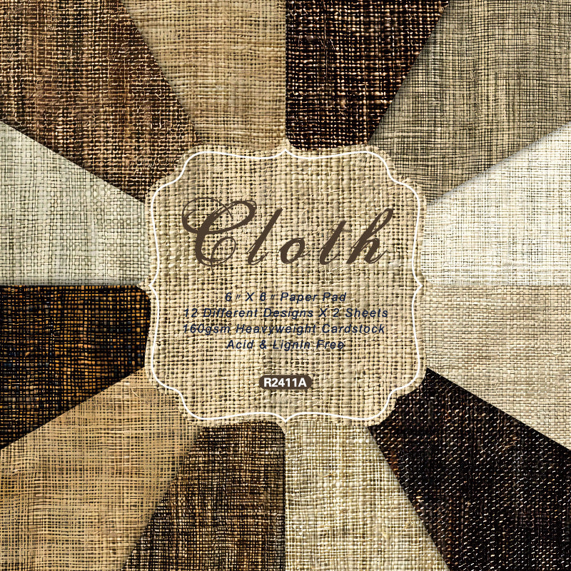 6 inch Vintage Fabric Texture  Scrapbook Paper Pad SKP411