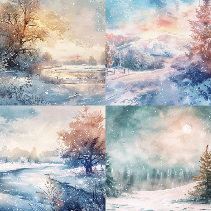 6 inch Winter Forest Scrapbook Paper Pad SKP564