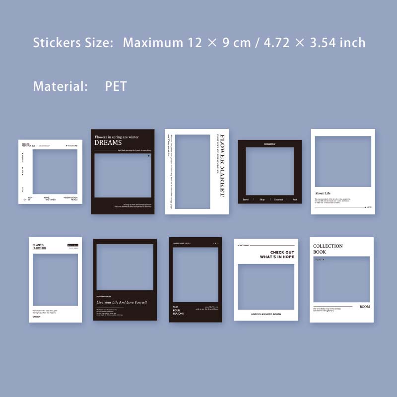 20 Pcs Movie Film Bottle PET Stickers SKTY