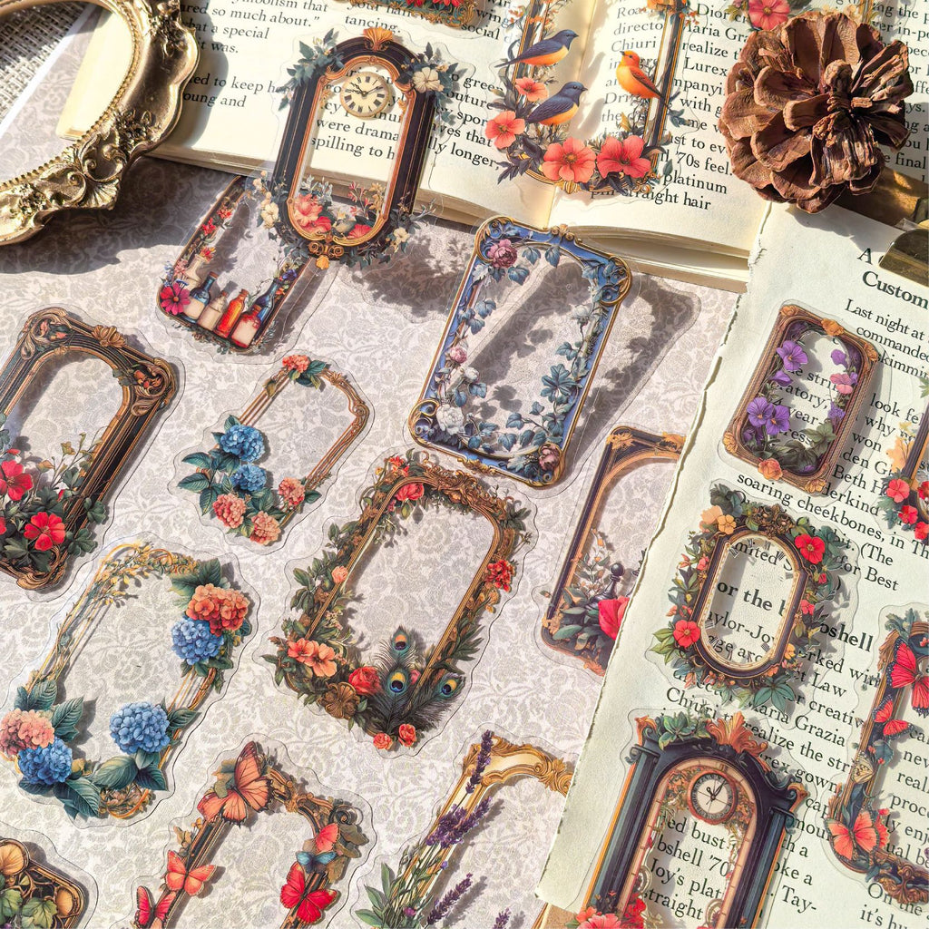Flower Frame Sticker Obujo 10 Pcs Flower Frame PET Stickers FHXl are perfect for ...