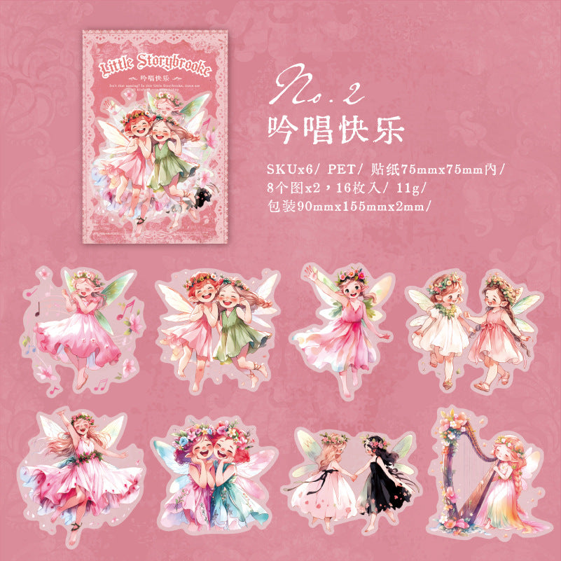 16 Pcs Spirit PET Stickers XXTHZ