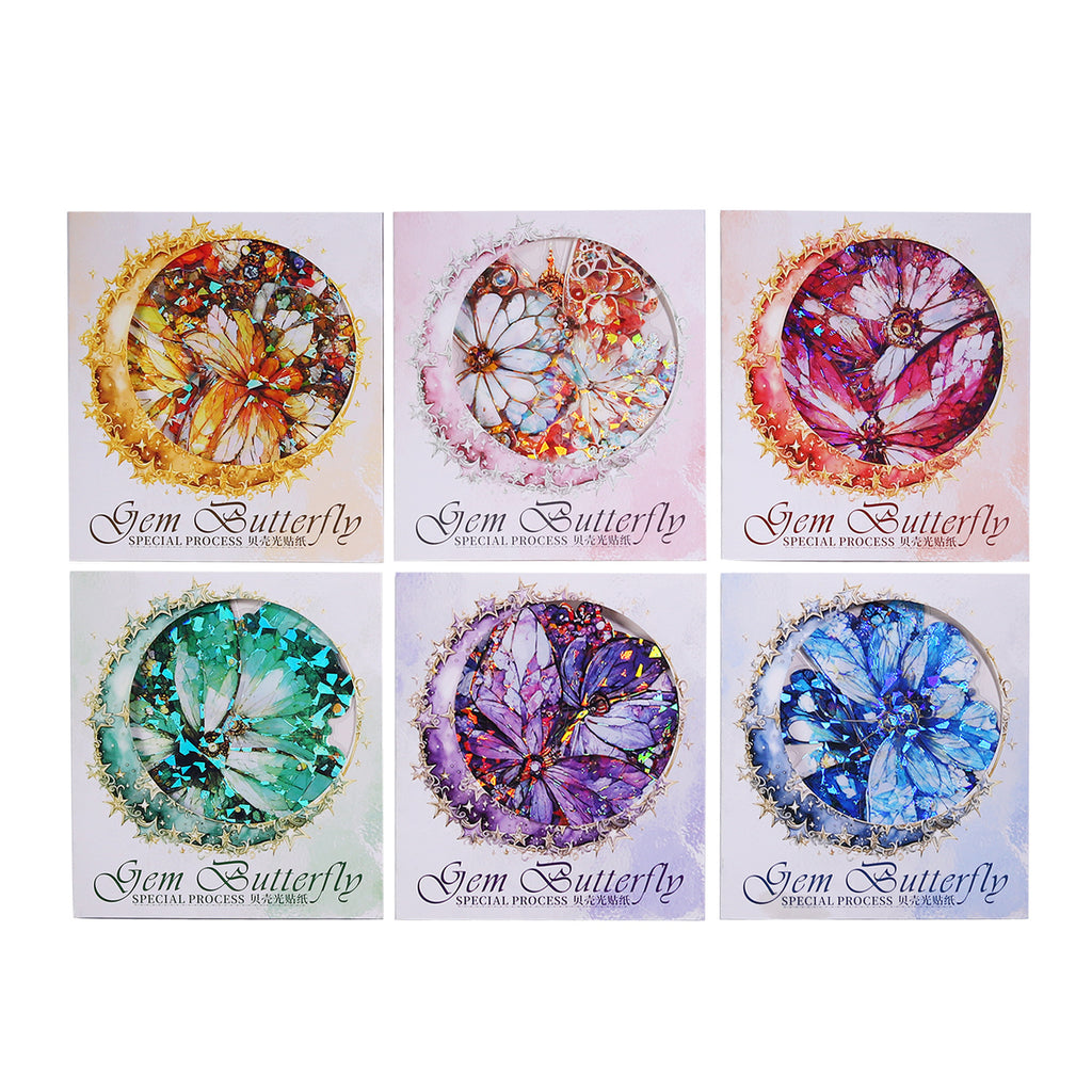 5 Pcs Butterfly PET Stickers BSHD