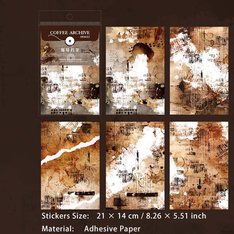 10 Pcs Vintage Junk Journal Stickers BBDA