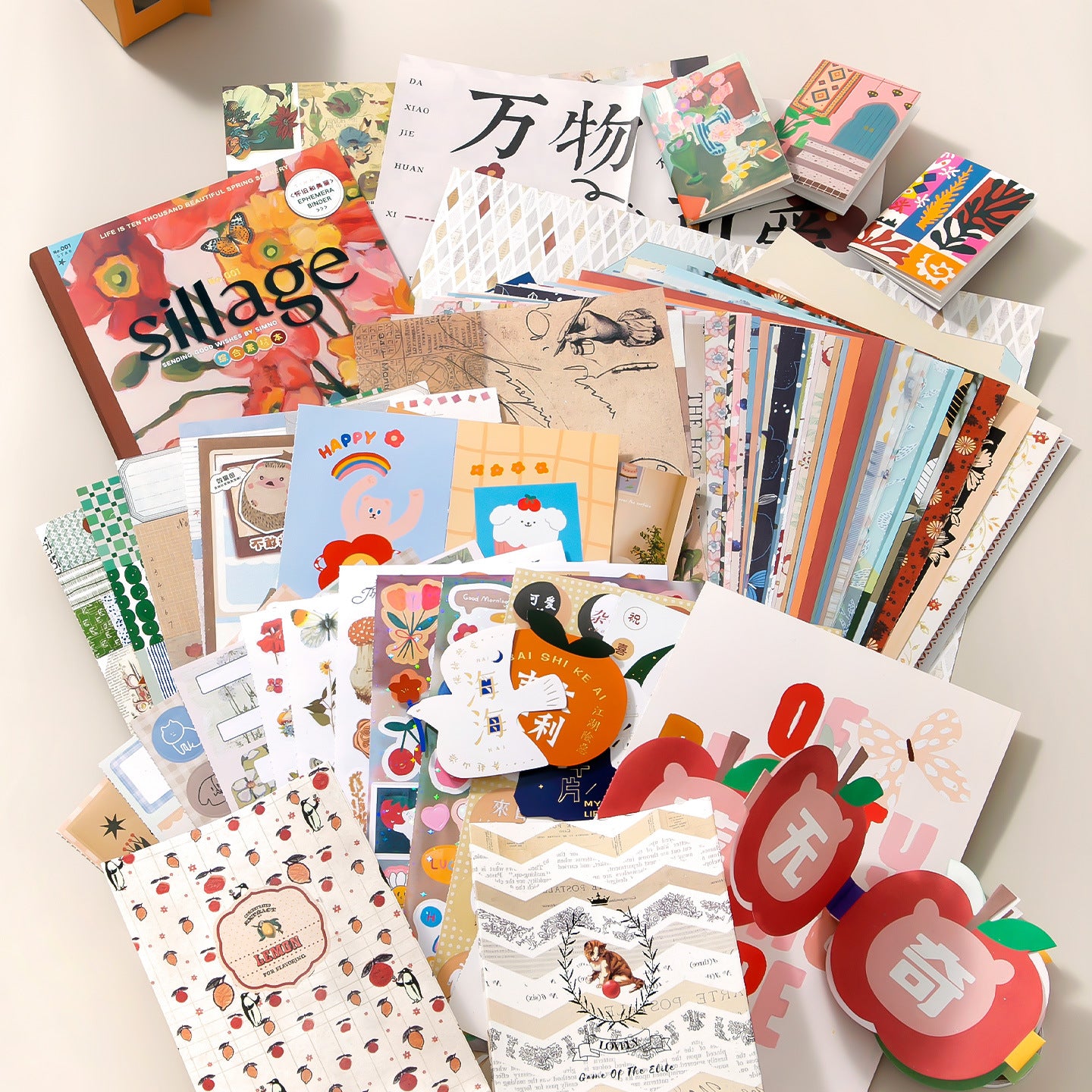 46 Pcs Vintage Junk Journal Paper LGSK