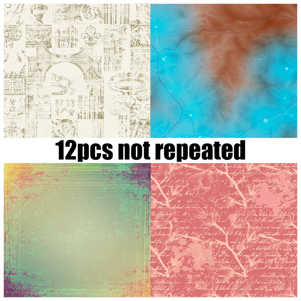 6 inch Vintage Letter Map Scrapbook Paper Pad PA731