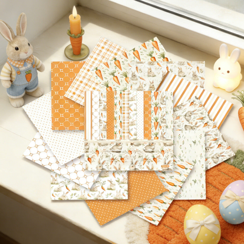 6 inch Bunny Carrot Scrapbook Paper Pad SKP347