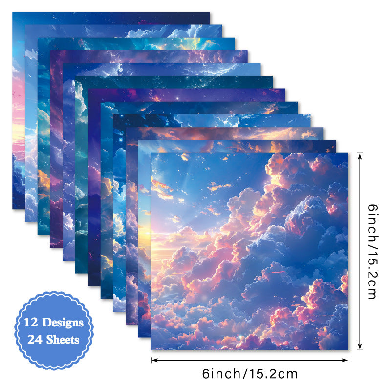 6 inch Fantasy Cloud Scrapbook Paper Pad SKP001