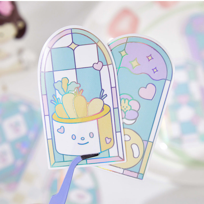 12 Pcs Kawaii Windows PET Stickers CCBL