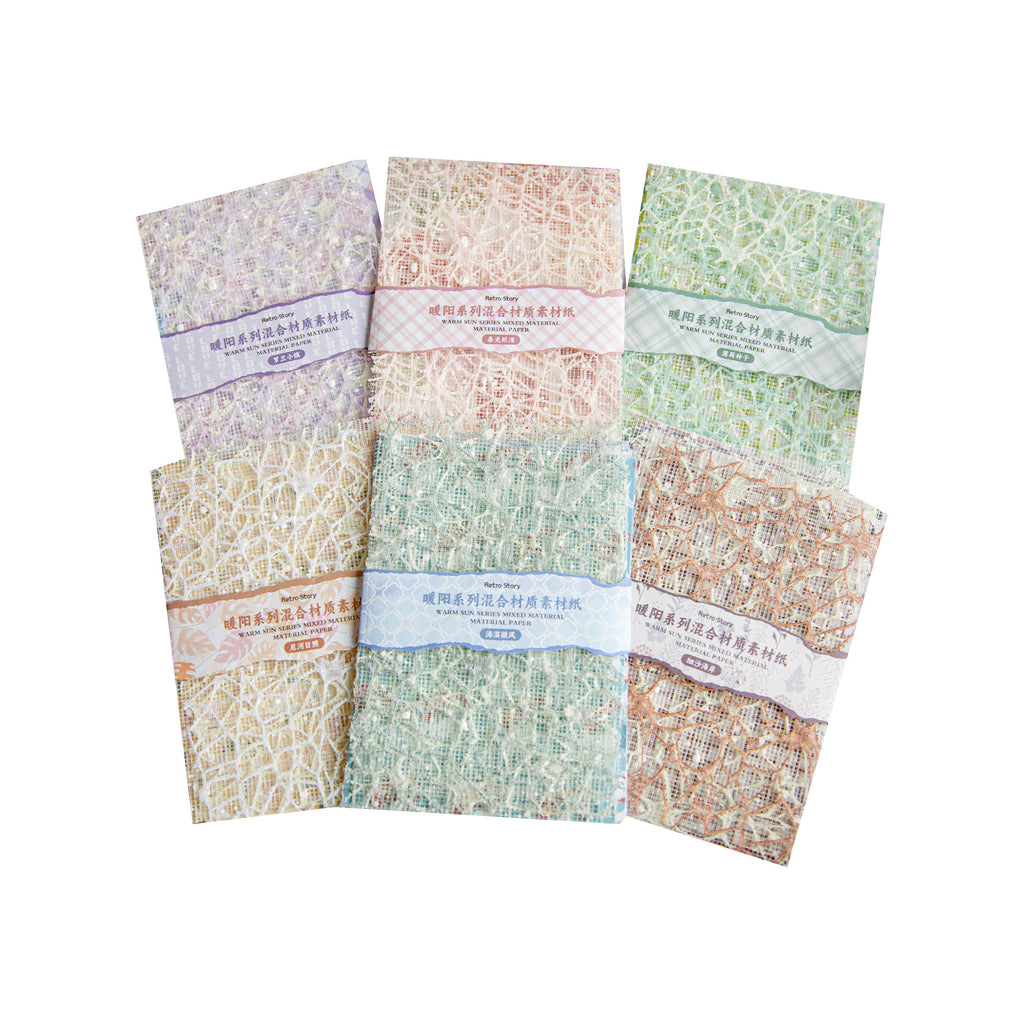 22 Pcs Floral Textured Paper NYXL
