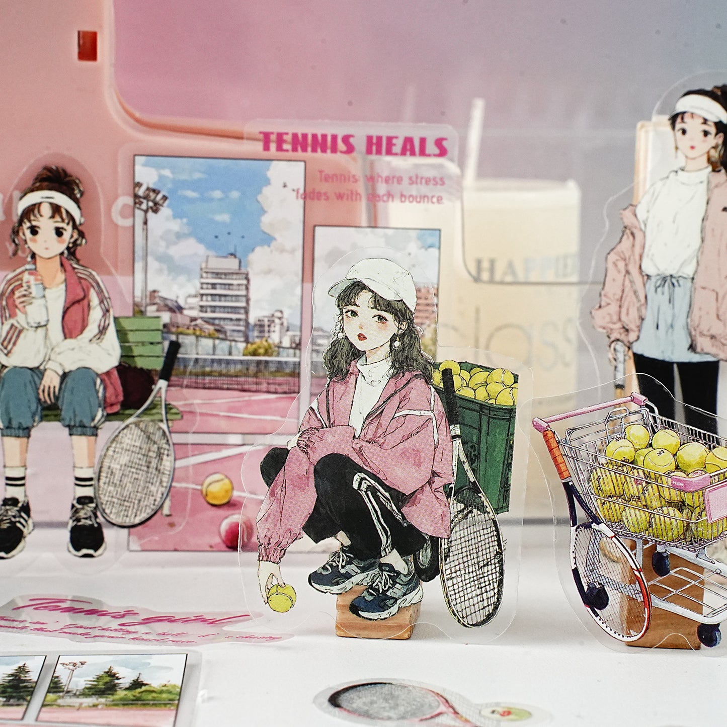 30 Pcs Sporty Girl PET Stickers SNYD