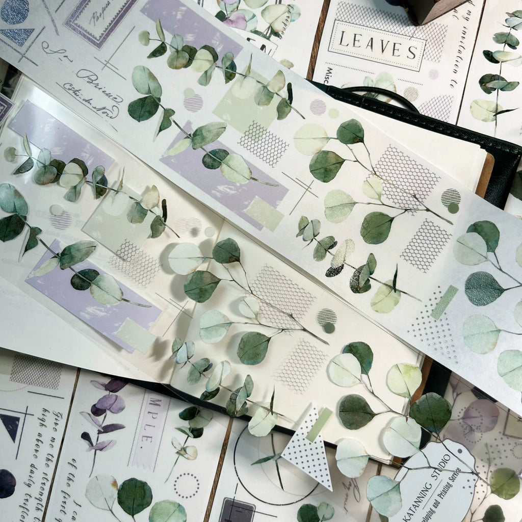 Floral Decorative Tape Rolls- Eucalyptus