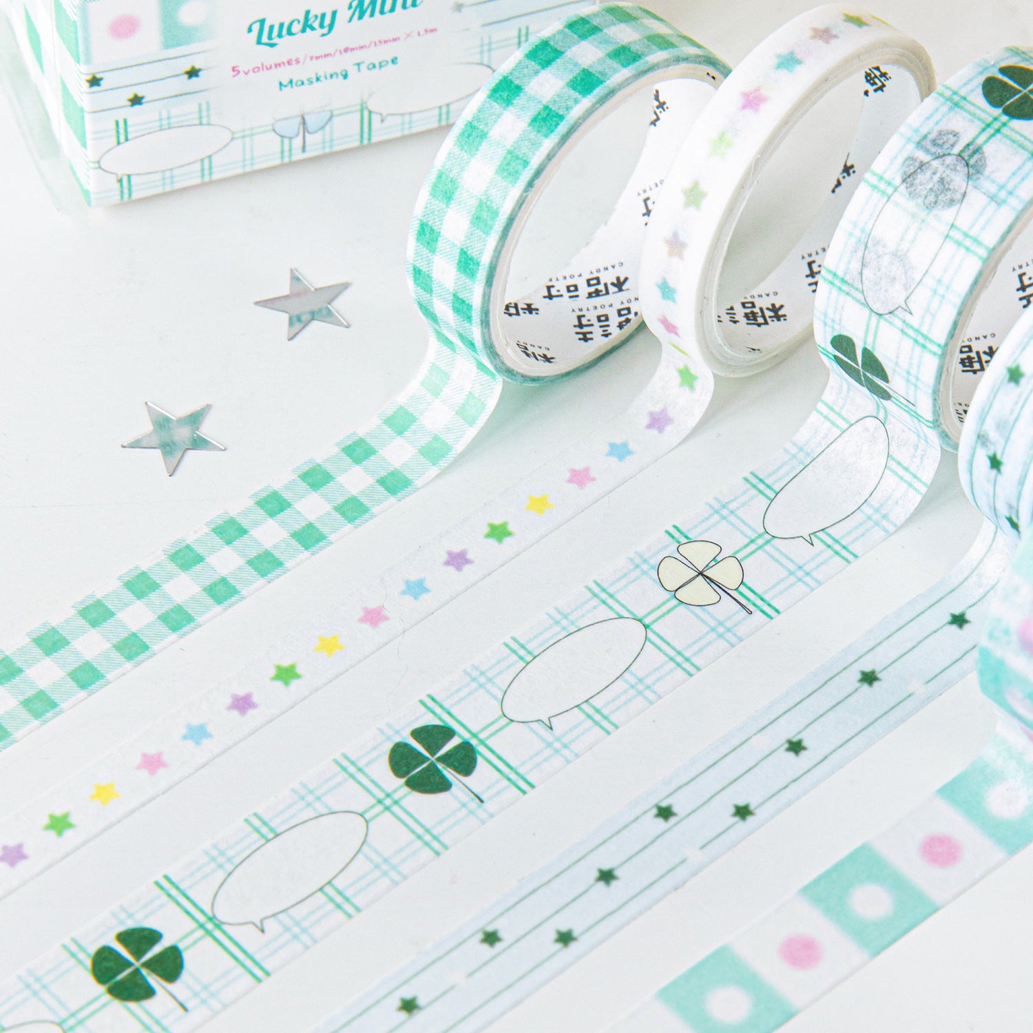 5 Rolls Cute Washi Tape MYXXD