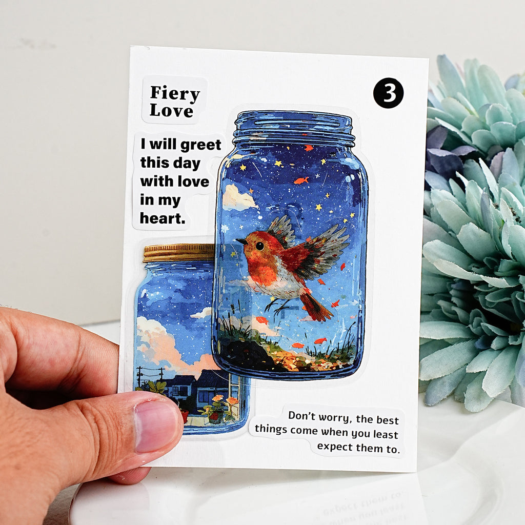 15 Pcs Season in Bottle PET Stickers PZSJ