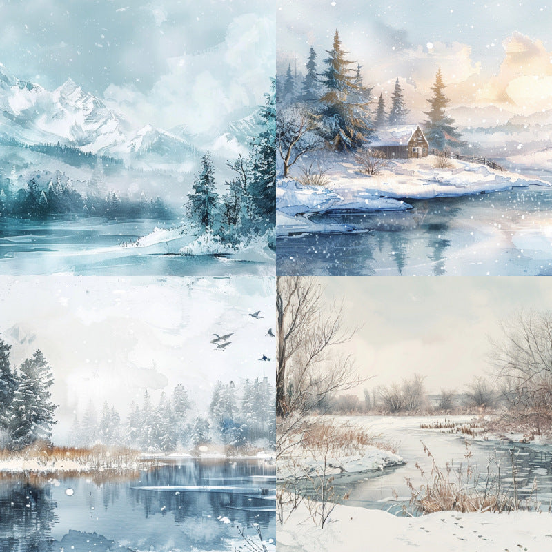 6 inch Winter Forest Scrapbook Paper Pad SKP564