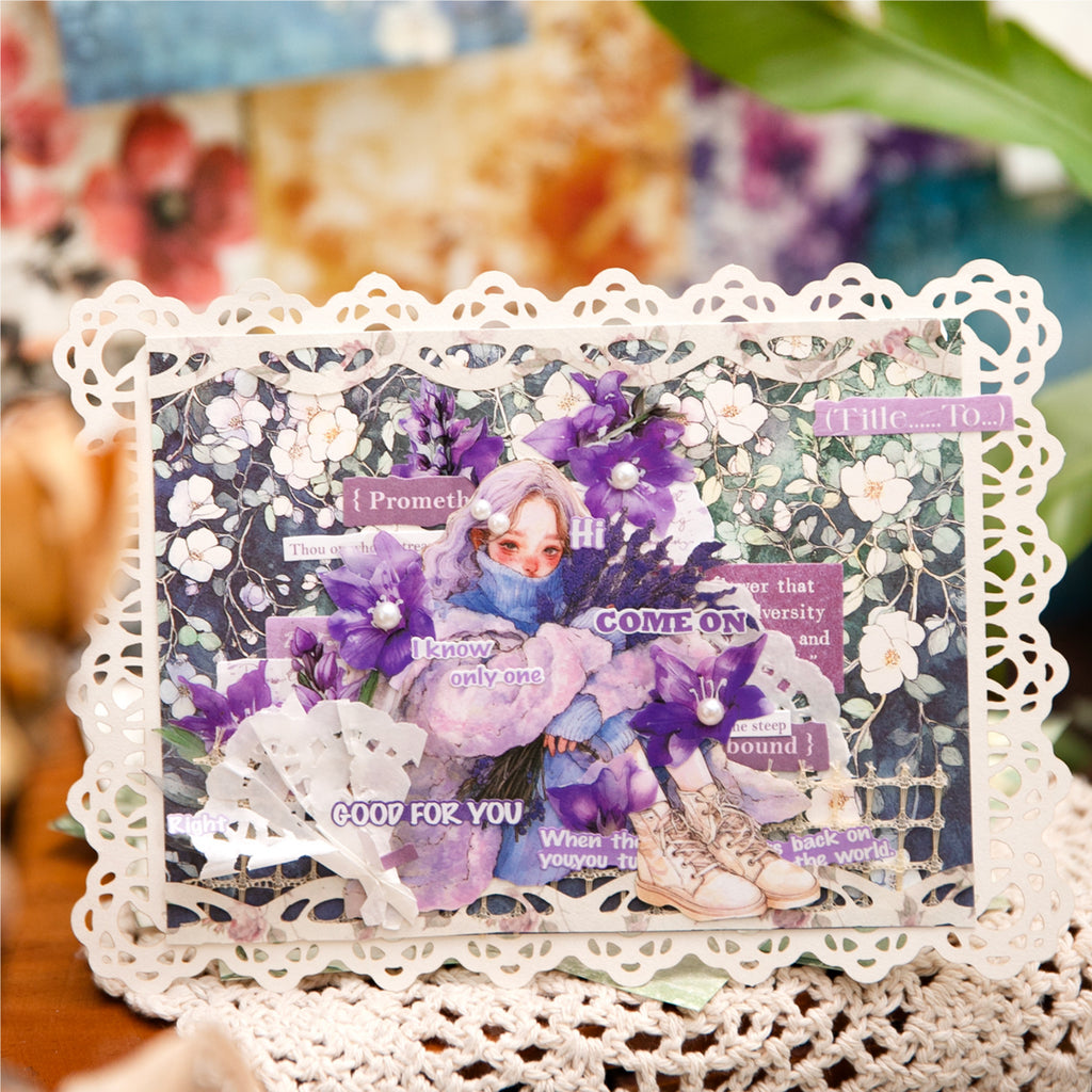 20 Sheets Floral Scrapbook Paper FGHJ