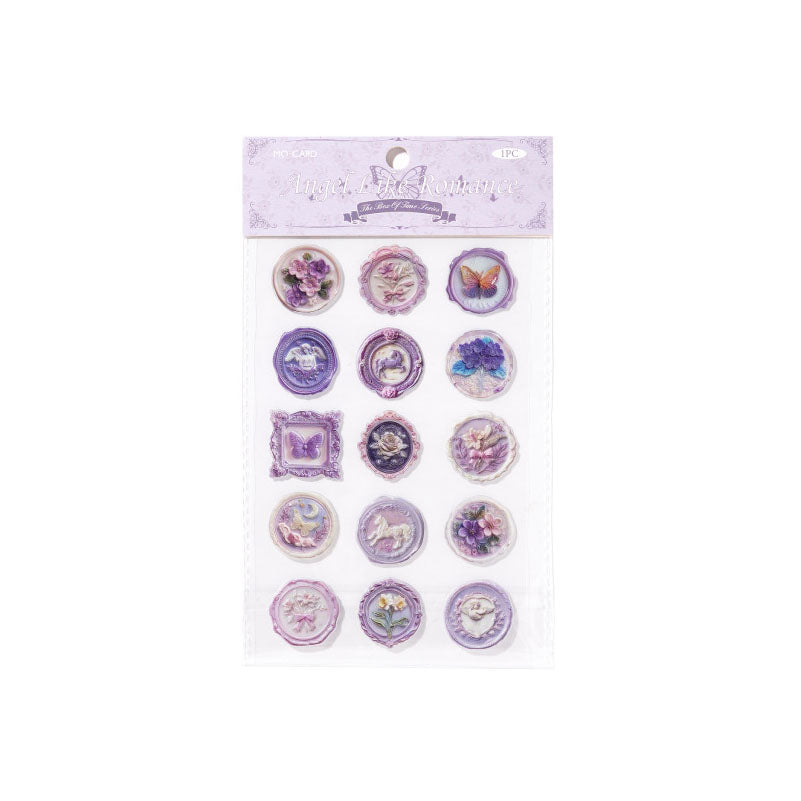 3D Faux Wax Seal Epoxy Resin Stickers