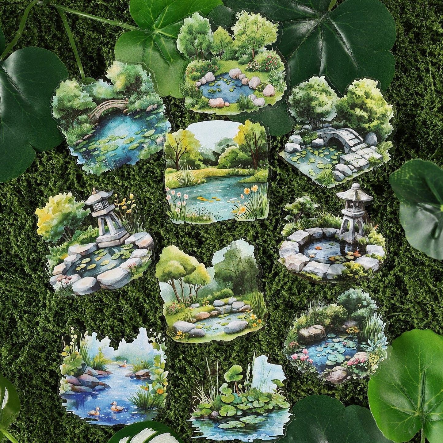 20 Pcs Pond Pool PET Stickers LYHY