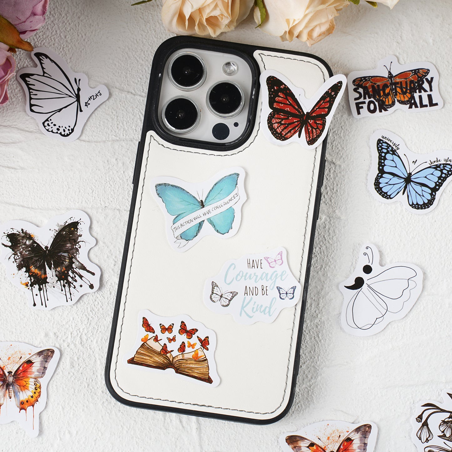 46 Pcs Butterfly Boxed Stickers HDXY
