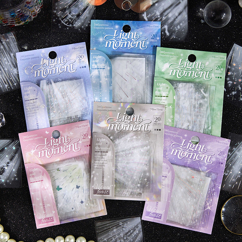 15 Pcs Light Theme PET Stickers GLSJ