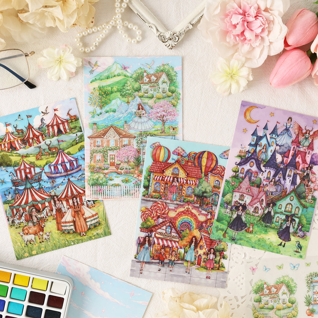 3D Fantasy House DIY Stickers Kit MJSR