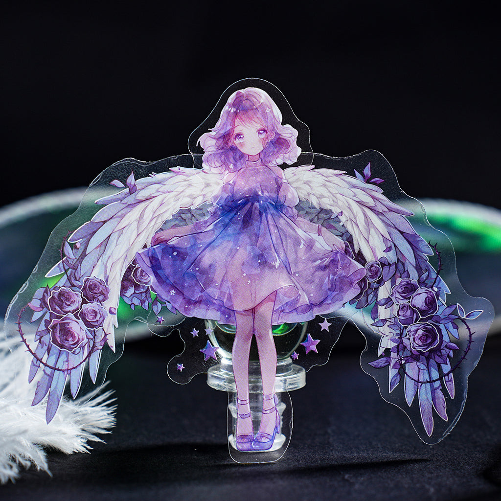 20 Pcs Glitter PET Angel Wing Stickers DTSZX