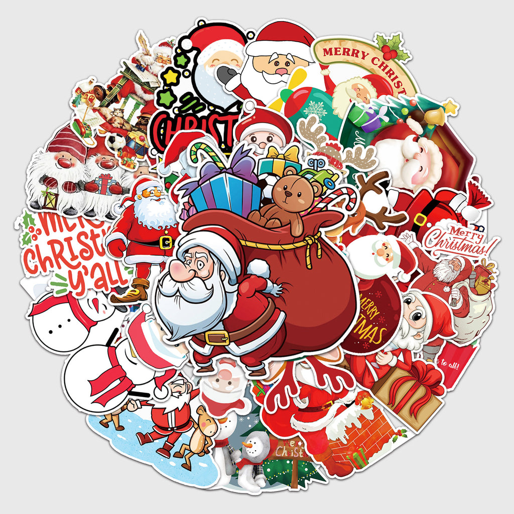 50 Pcs Vinyl Chirstmas Stickers SDJ354