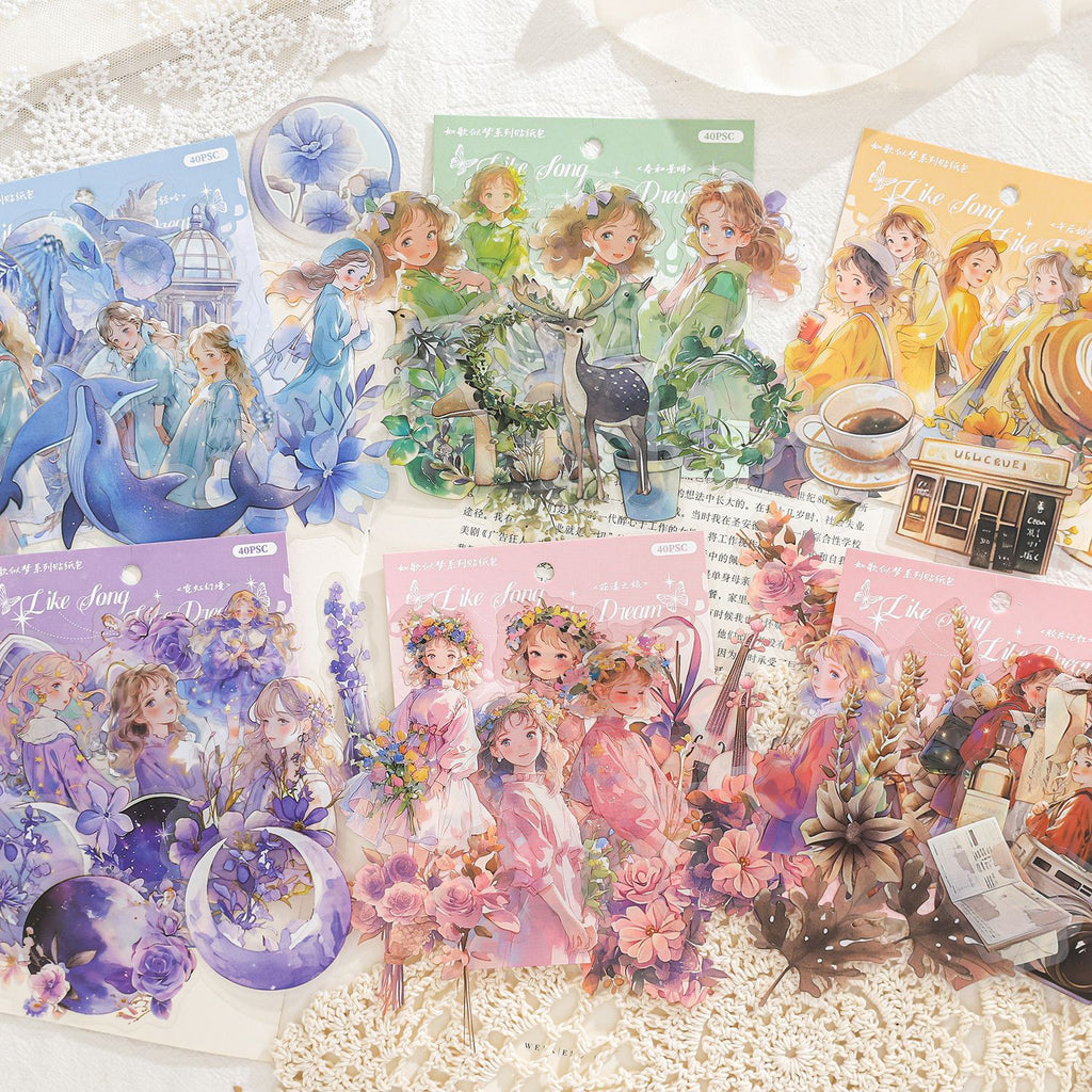 40 Pcs Fantasy PET Stickers RGSM