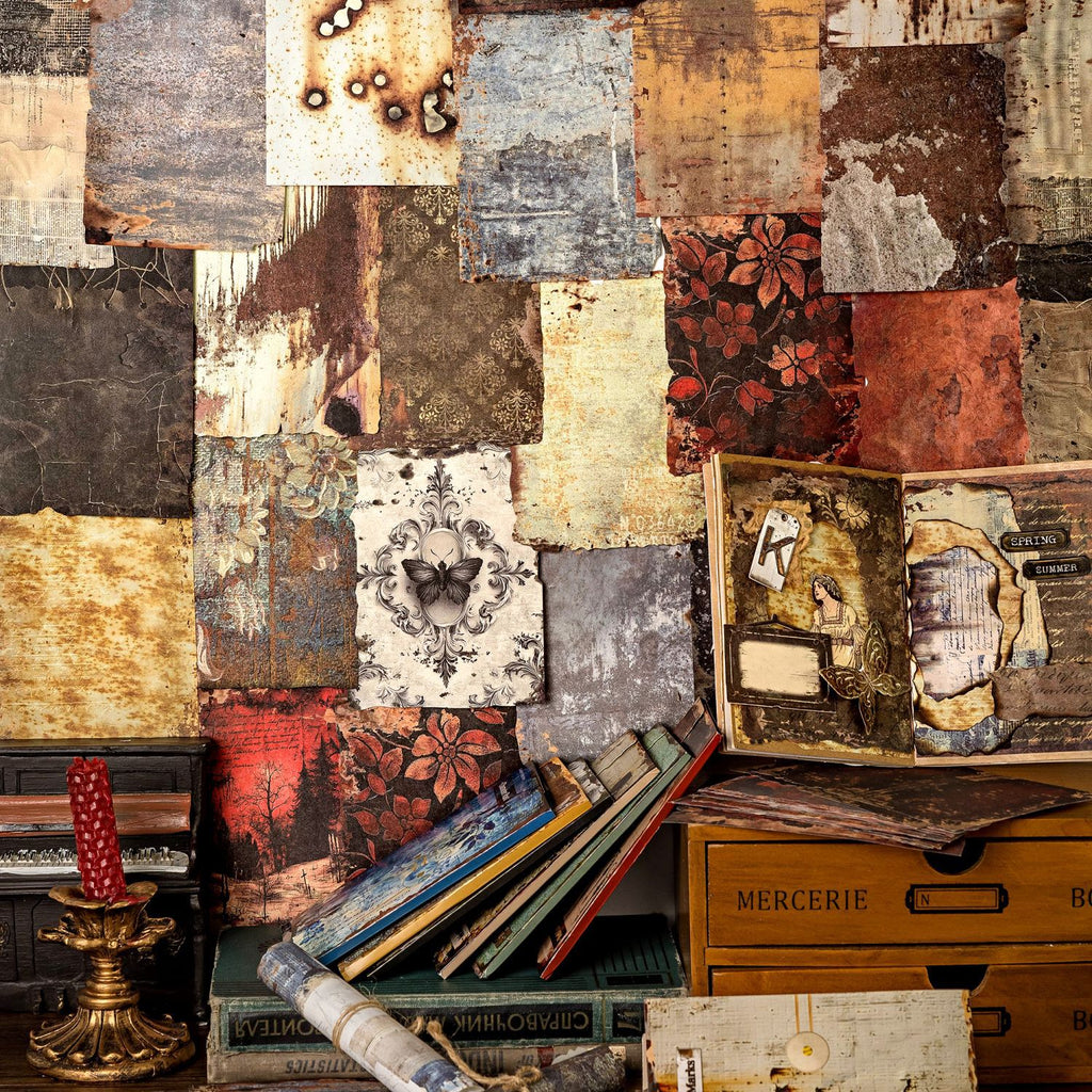 30 Pcs Creative Vintage Junk Journal Paper BBXY