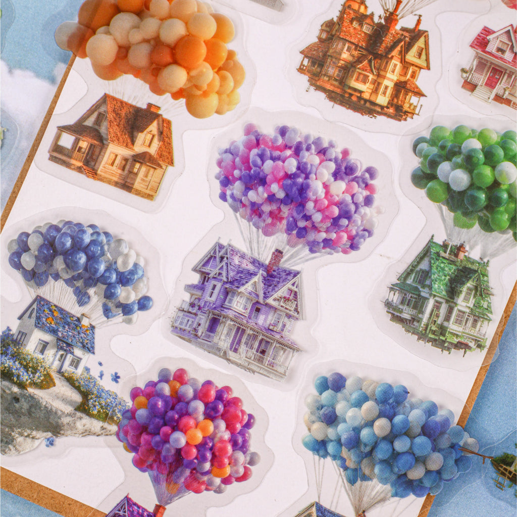 Obujo 16 Pcs Hot Air Balloon PET Stickers FWXL are perfect for ...