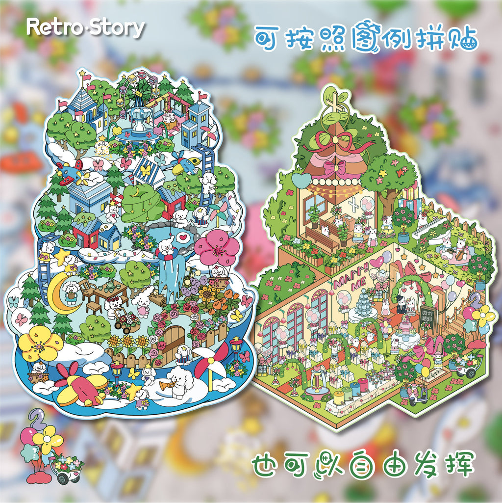 3D Party Scene DIY Stickers Kit XTXL