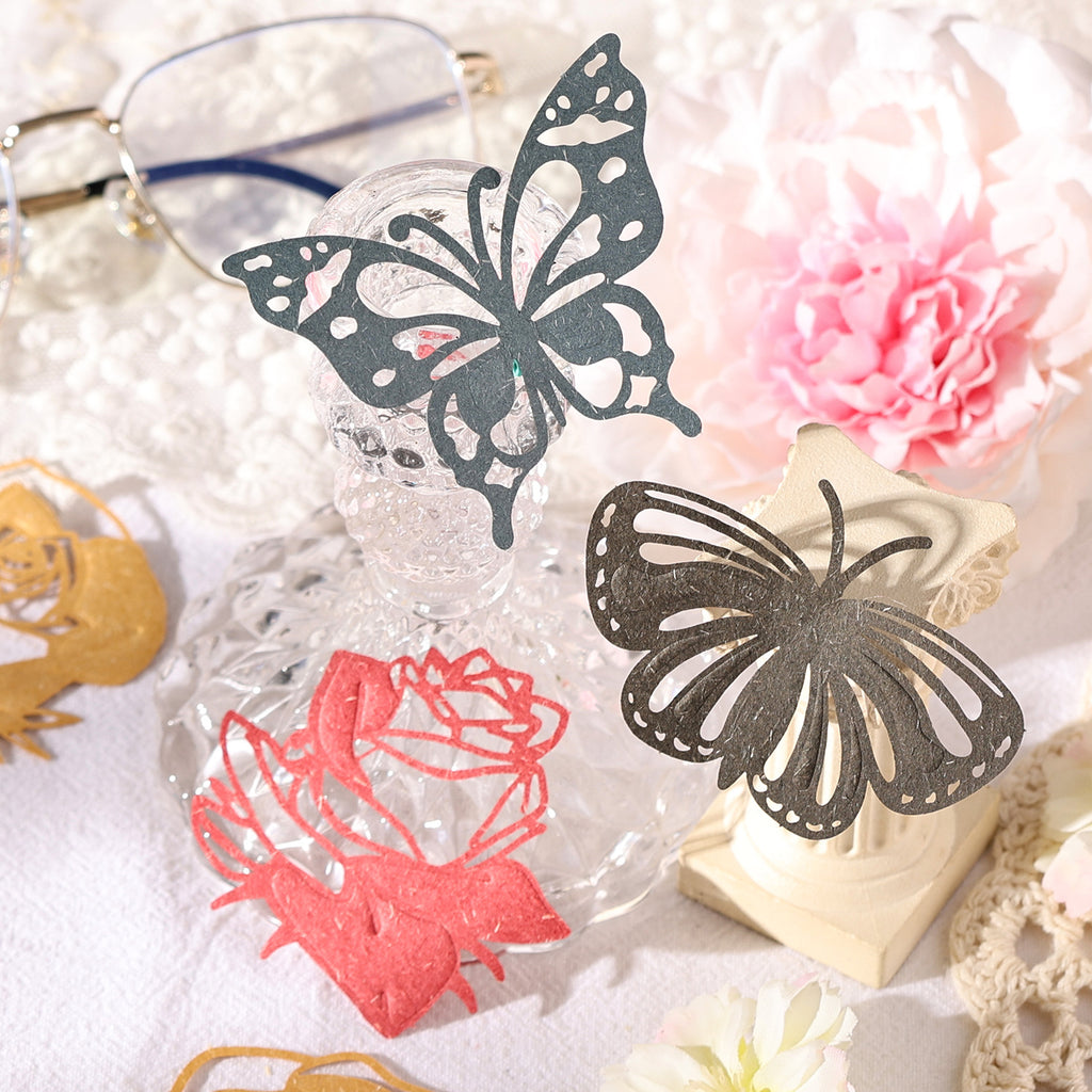 10 Pcs Flower Butterfly Cutout Paper HYQM