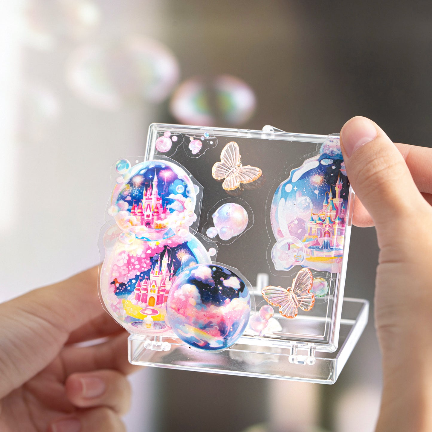 1 Roll Bubble World PET Stickers Tape PPLSJ