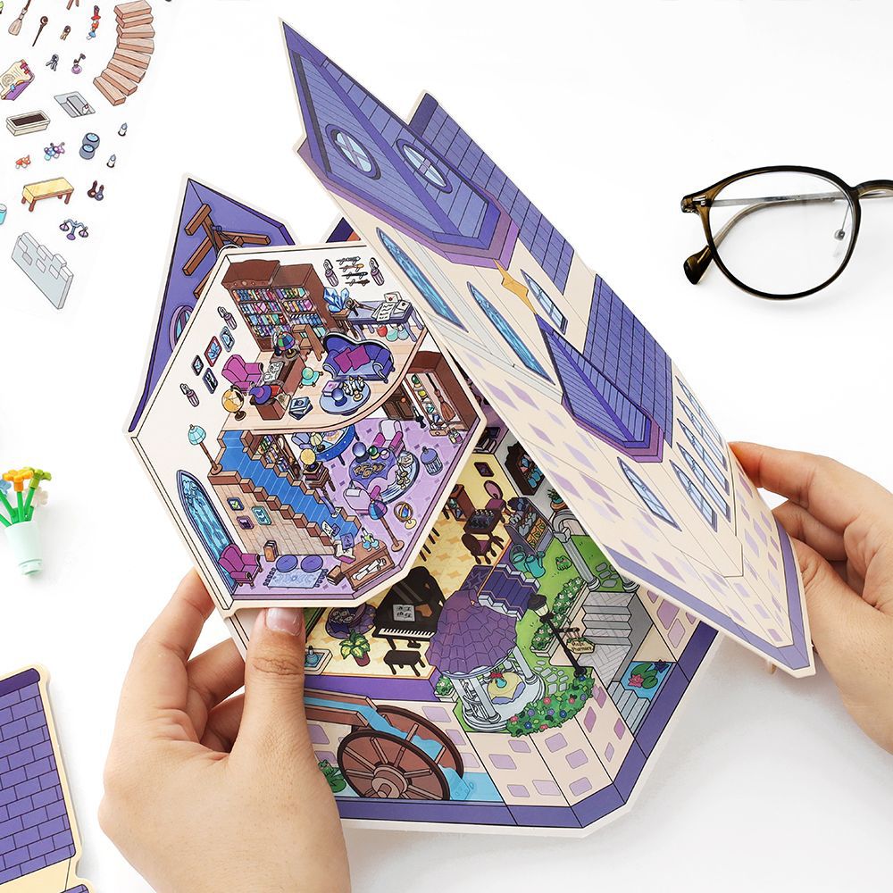 3D Shop Store Corner Scene DIY Stickers Kit XJL45