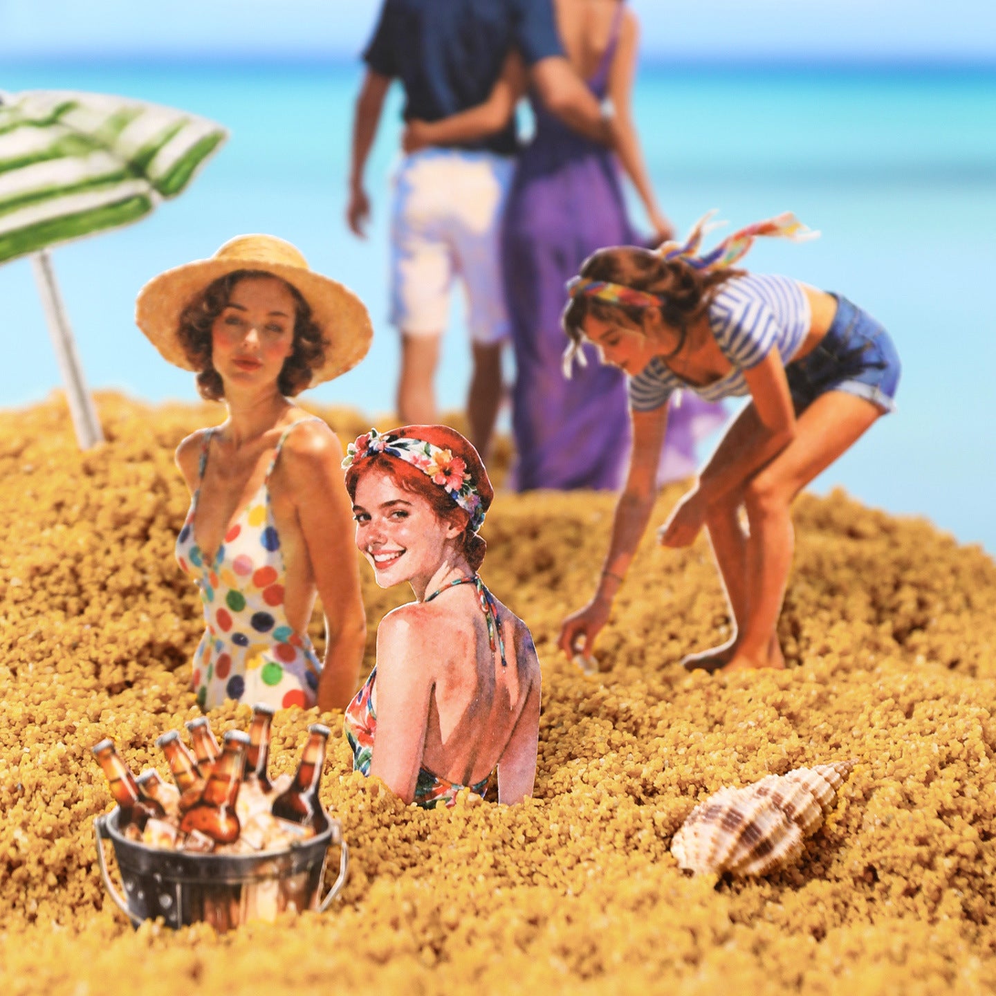 A5 Mixed Material Sticker Book - Seaside Bliss