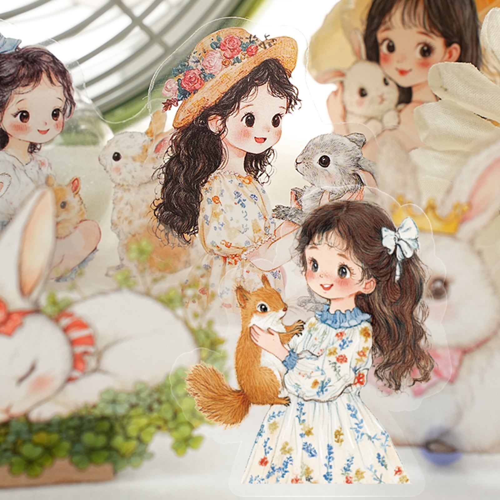 30 Pcs Pet Girl PET Stickers AYJHBM